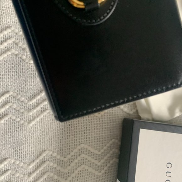 GUCCI Black 'Gucci 1955' Horsebit Chain Wallet Bag - Picture 6 of 7